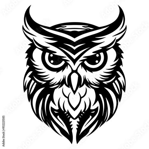 Owl png flat old school illustration, transparent background. photo