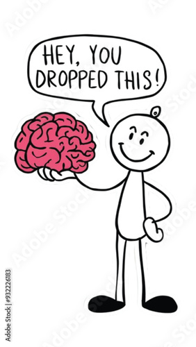 An art is holding something in hand and smiling and saying something like Hey You dropped this