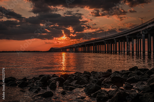 Sunset Over the Bay St. Louis Bridge