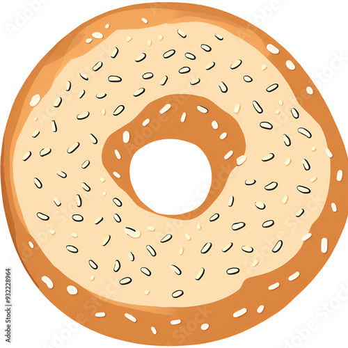 Freshly Baked Bagel Vector Graphic photo