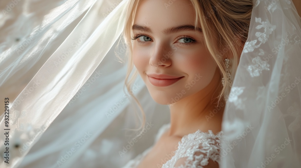 Beautiful young bride in a wedding dress and veil. Wedding makeup. Beautiful young bride in a wedding dress and veil. Wedding makeup.
