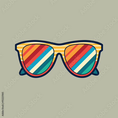 Illustration of summer sunglasses design.