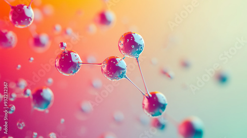 Biomolecule, biology, chemical, molecules, interaction, science model
 photo