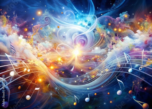 A symphony that transcends sensory boundaries, where white notes evoke vibrant visuals, abstract melodies harmonize with whispers of words, and soundscapes unfold like evocative paintings.