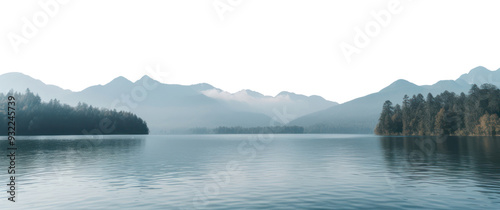 Fototapeta Naklejka Na Ścianę i Meble -  PNG Aesthetic lake scenery photo landscape outdoors nature.