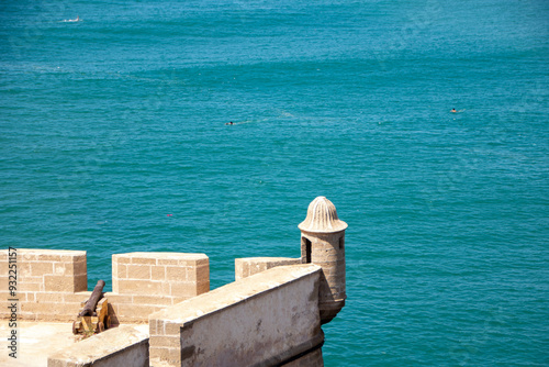 The Sqala, ancient tower facing the ocean at Rabat photo