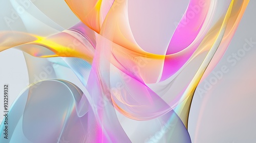 Wallpaper Mural A colorful abstract design with flowing shapes and gradients. Torontodigital.ca