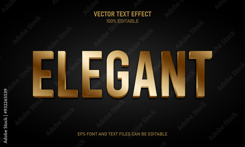 Elegant 3d editable text effect Elegant 3d editable text effect
