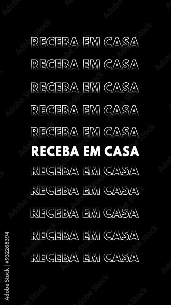 Vídeo vertical com a frase 