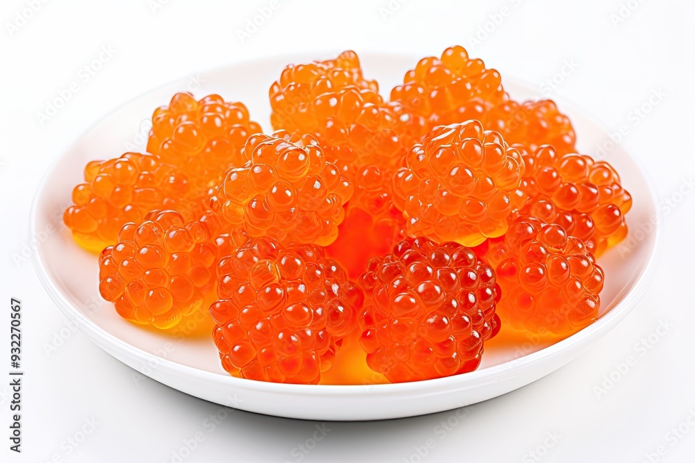 Salmon roe isolated on white background Salmon roe isolated on white background