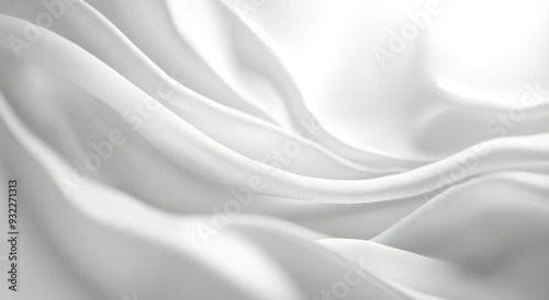 Abstract White Fabric Drape Texture Background