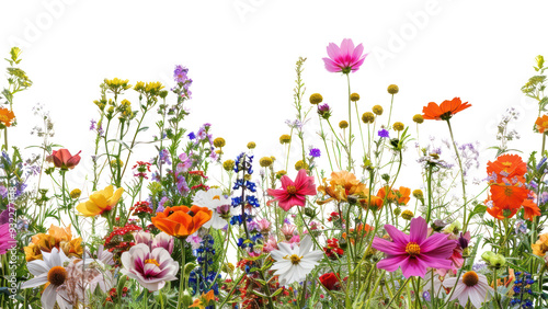 PNG Photo of *flower hills, border*, isolated on white background --ar 3:2 --v 6.0 photo