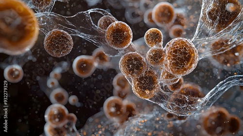 Close-up of Mucor mold on bread photo