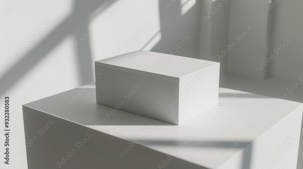 white box on white table white box on white table