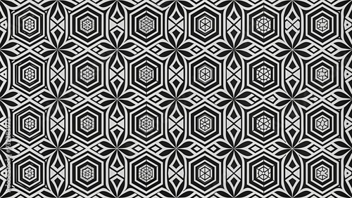 Seamless black and white geometric pattern, monochrome, endless, repeat, texture, abstract, backdrop, design, wallpaper