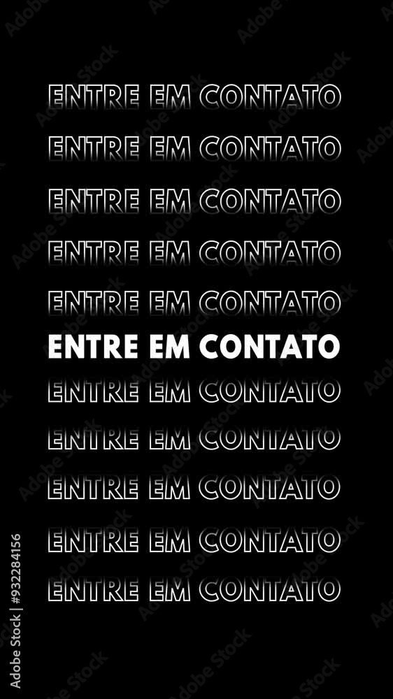 Vídeo vertical com a frase 