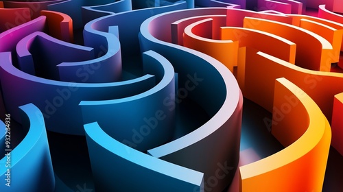 Abstract depiction of strategic decisionmaking and scenario planning emphasizing risk assessment contingency planning and foresight with sharp contrasting colors