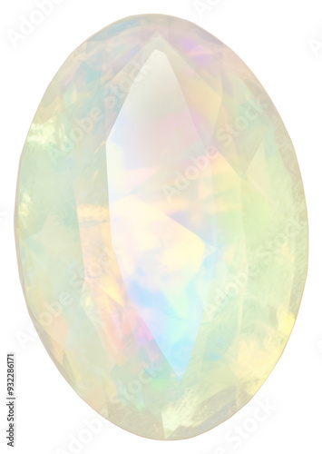 PNG Iridescent oval opal gemstone