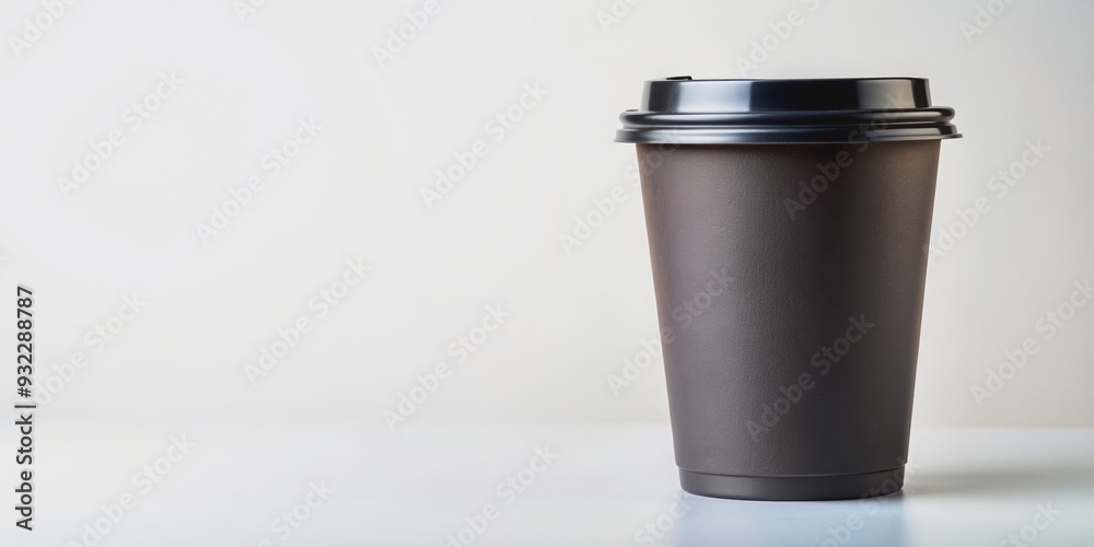 Black paper take-out coffee cup isolated on background, black, paper cup, take-out, coffee, beverage, to-go