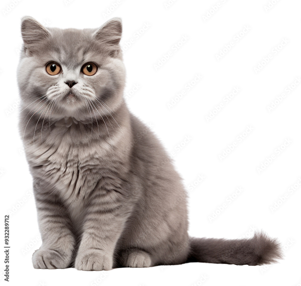 Obraz premium PNG A british cat sitting mammal animal.