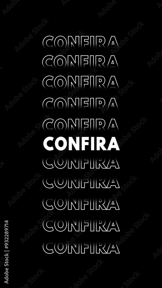 Vídeo vertical com a palavra 