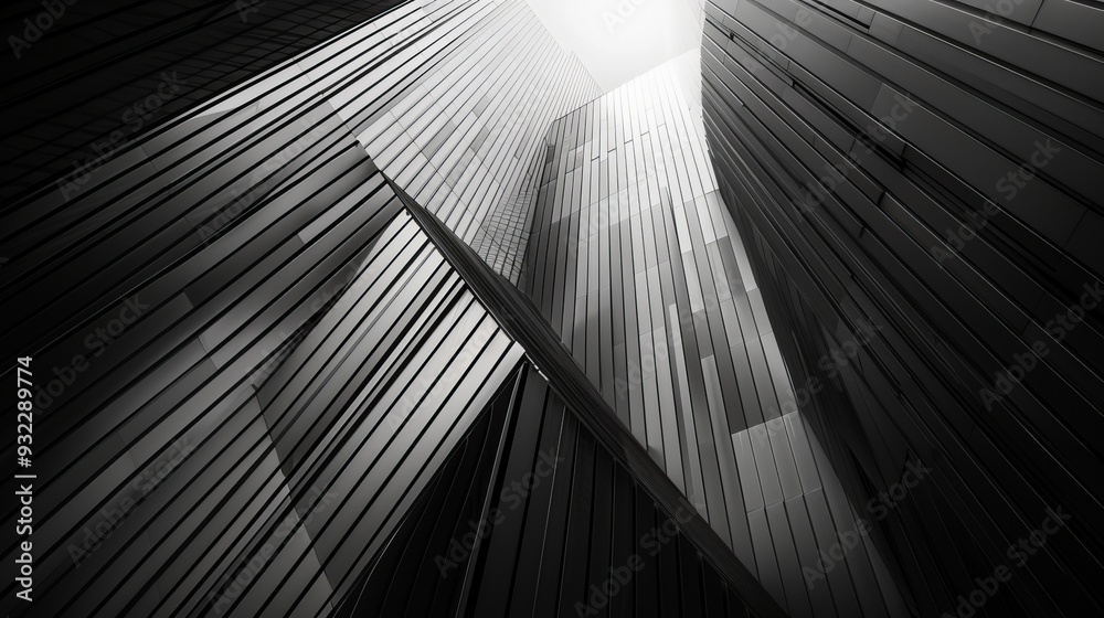 Naklejka premium a building that has a bunch of lines on it