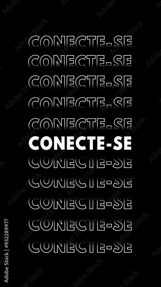 Vídeo vertical com a frase 