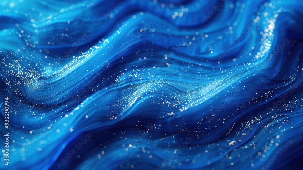 Obraz premium Craft a vibrant blue abstract background with a focus on fiber texture. The design should be rich and visually compelling, suitable for backgrounds and textile designs