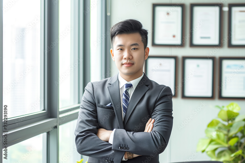 Portrait of asian smiling businessman indoor Portrait of asian smiling businessman indoor