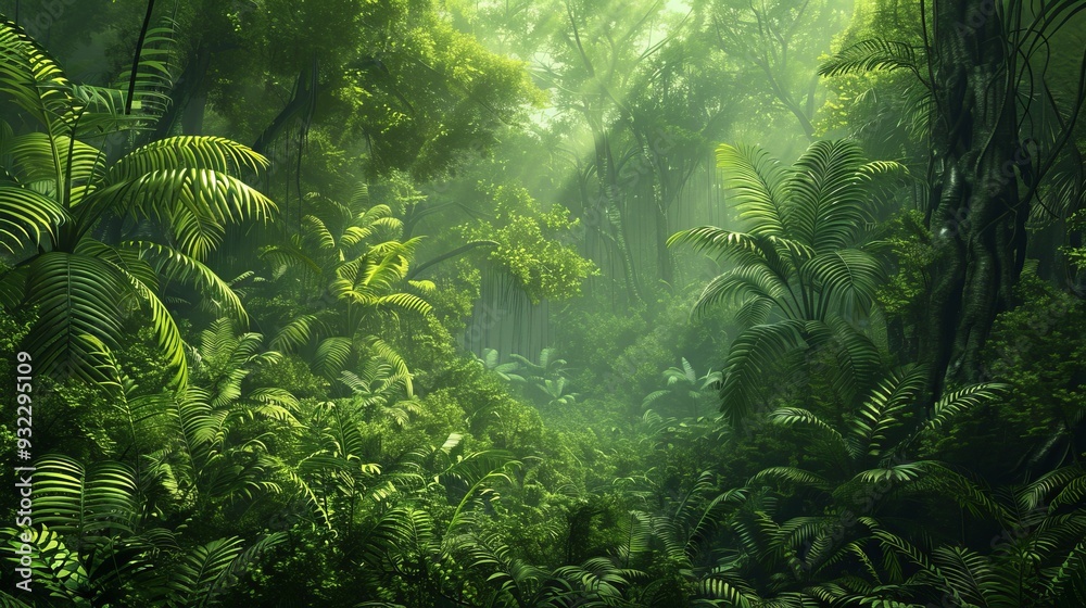 Fototapeta premium Thick Lush Green Forest