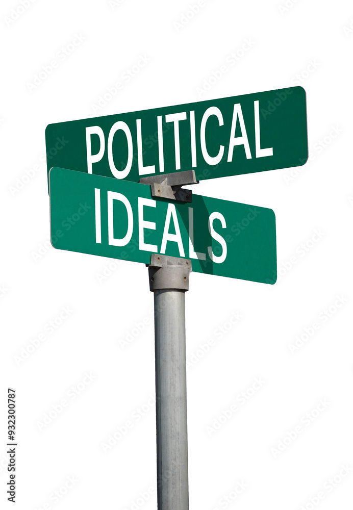 Fototapeta premium political ideals sign