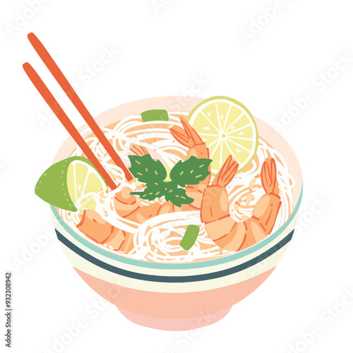 Vector Pad Thai simple and minimal