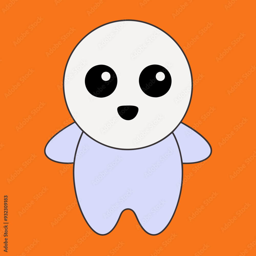 Fototapeta premium chibi halloween ghost, cute ghost vector, kawaii ghost, chibi ghost design, halloween ghost vector, ghost cartoon, chibi ghost illustration, spooky chibi ghost, ghost vector art, chibi ghost icon, gho