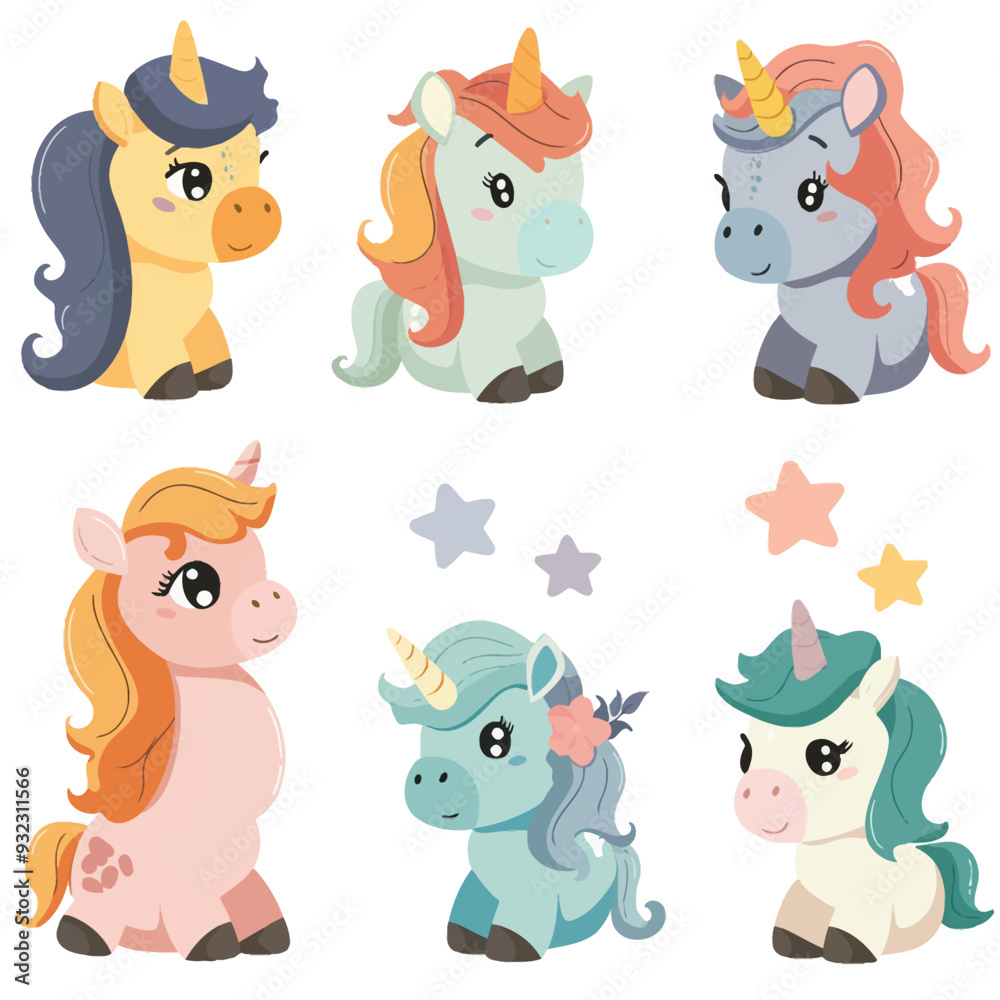 Obraz premium Vector Pony simple and minimalist