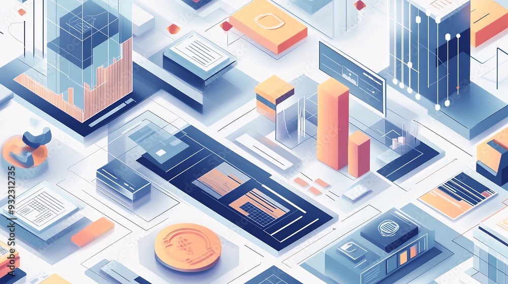 Modern representation of financial planning showcasing investment strategies risk management and wealth accumulation with clean geometric patterns Modern representation of financial planning showcasing investment strategies risk management and wealth accumulation with clean geometric patterns