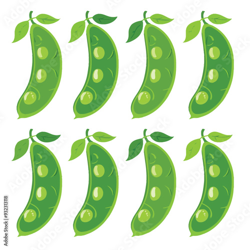 Vector Green Bean simple and minim