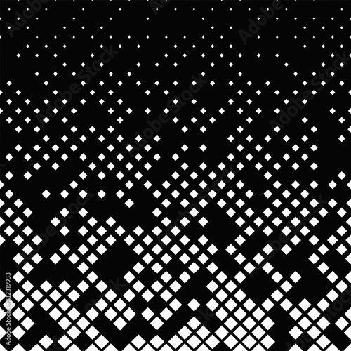 Monochrome diagonal square pattern background - abstract black and white vector design from squares