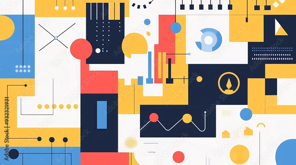 Modern representation of innovation management showcasing idea generation innovation processes and product development with clean geometric patterns Modern representation of innovation management showcasing idea generation innovation processes and product development with clean geometric patterns