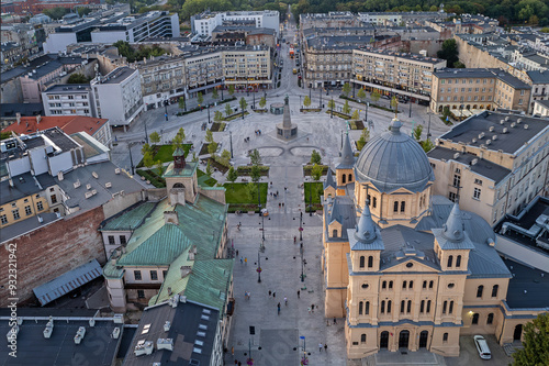 The city of Łódź - view of Freedom Square.	