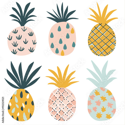 Vector Pineapple simple and minima