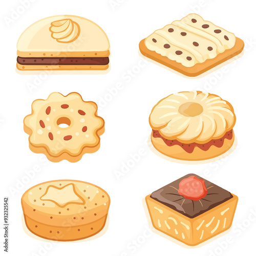 Vector Shortbread Cookie simple an