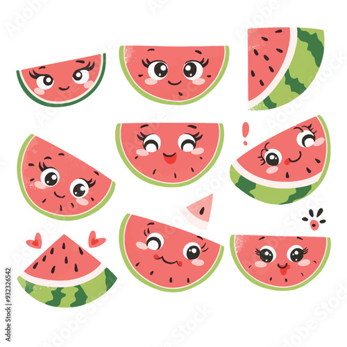 Vector Watermelon simple and minim