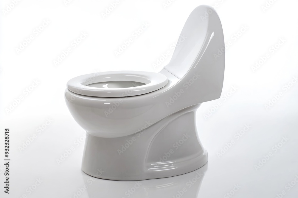 Modern White Porcelain Toilet on Clean White Background for Bathroom Design and Home Improvement Modern White Porcelain Toilet on Clean White Background for Bathroom Design and Home Improvement