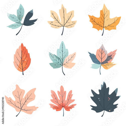 Vector Autumn Leaf simple and mini