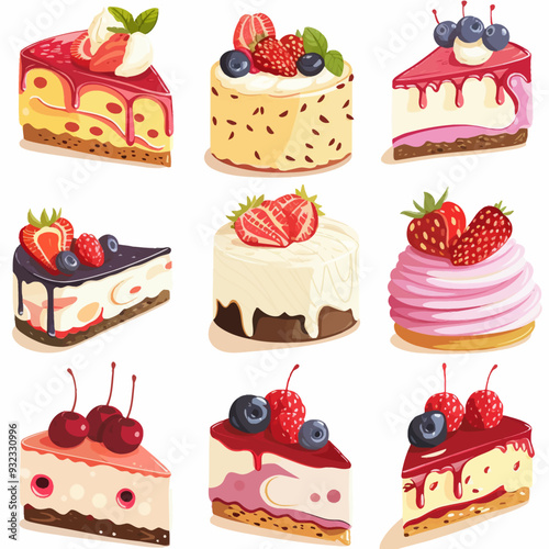 Vector Cheesecake simple and minim