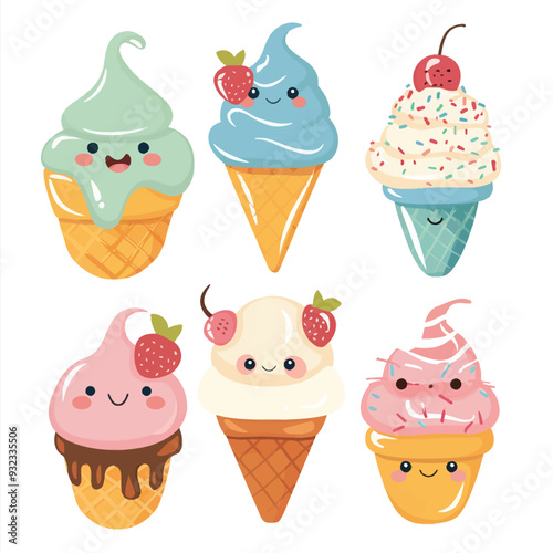 Vector Ice Cream simple and minima