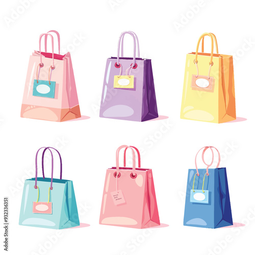 Vector Shopping Bag simple and min