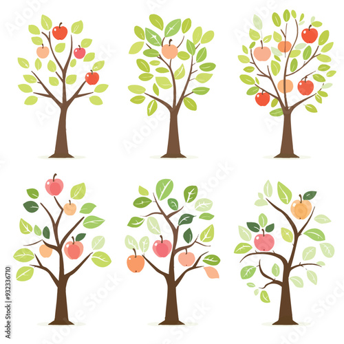Vector Apple Tree simple and minim