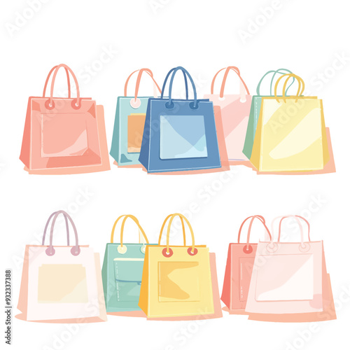 Vector Shopping Bag simple and min