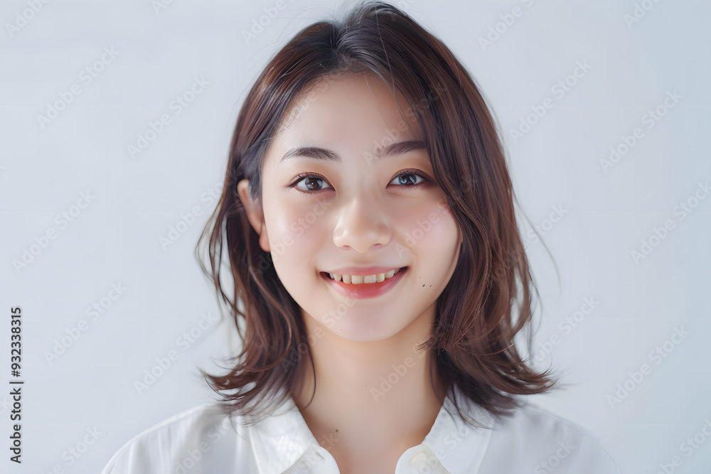 Head-shot of Asian female model Head-shot of Asian female model